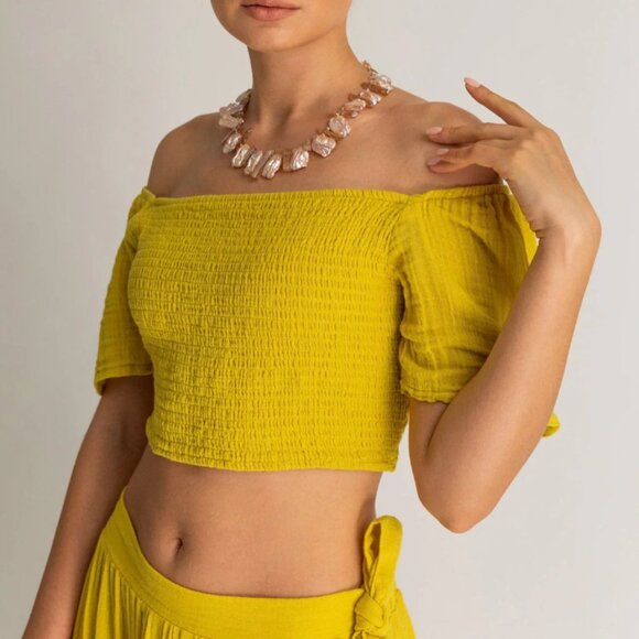 Yellow Blouse & Skirt Set - Picture 2 of 5